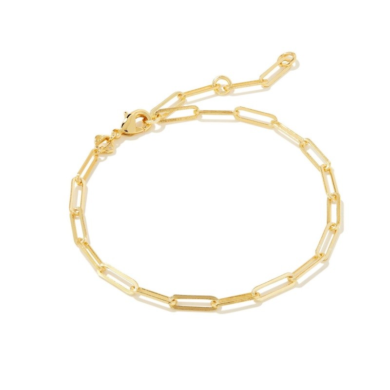 Courtney Paperclip Bracelet in Gold