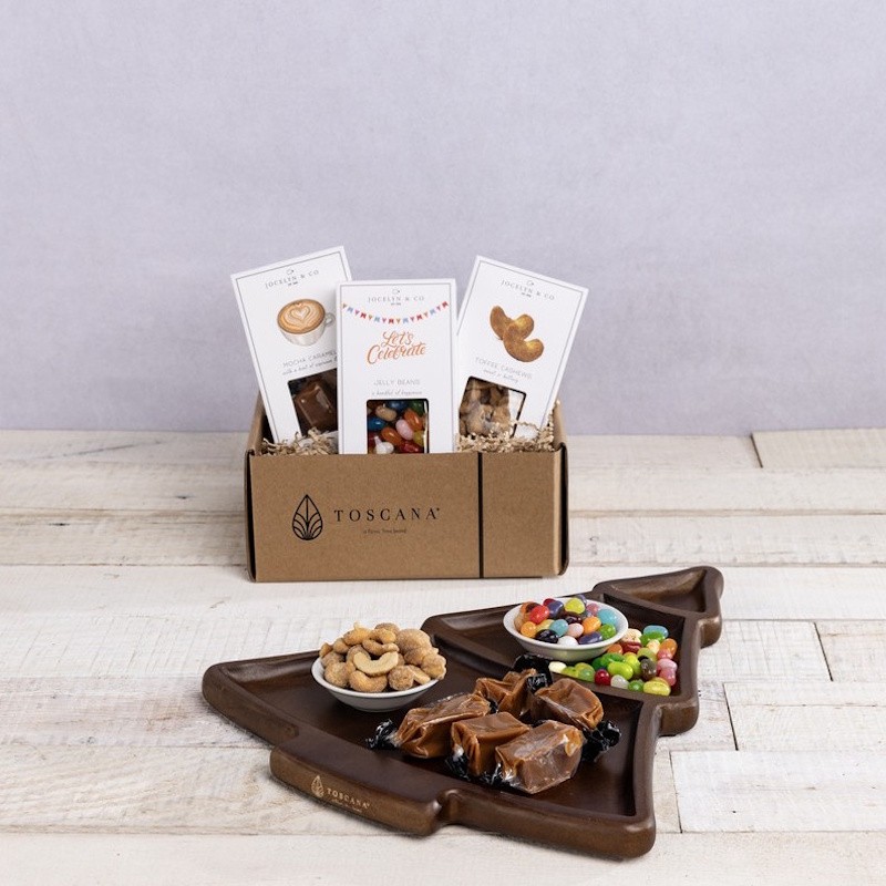 Christmas Tree Serving Tray - Stained Parawood