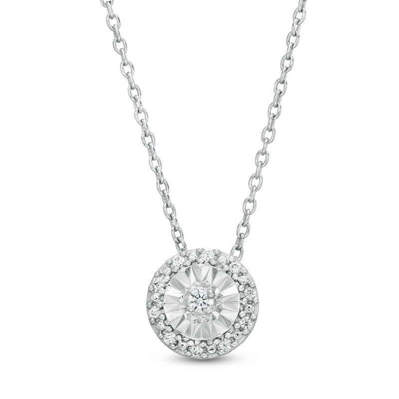Constella pendant, Round cut, Pavé, White, Rhodium plated
