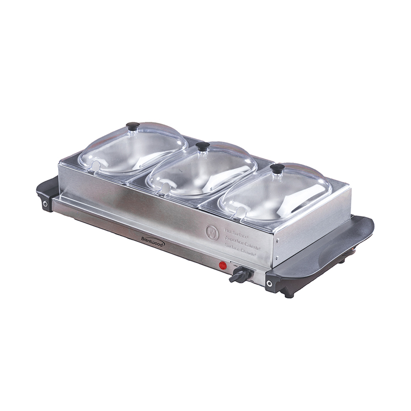 4.5 Quart 3 Pan Buffet Server And Warming Tray