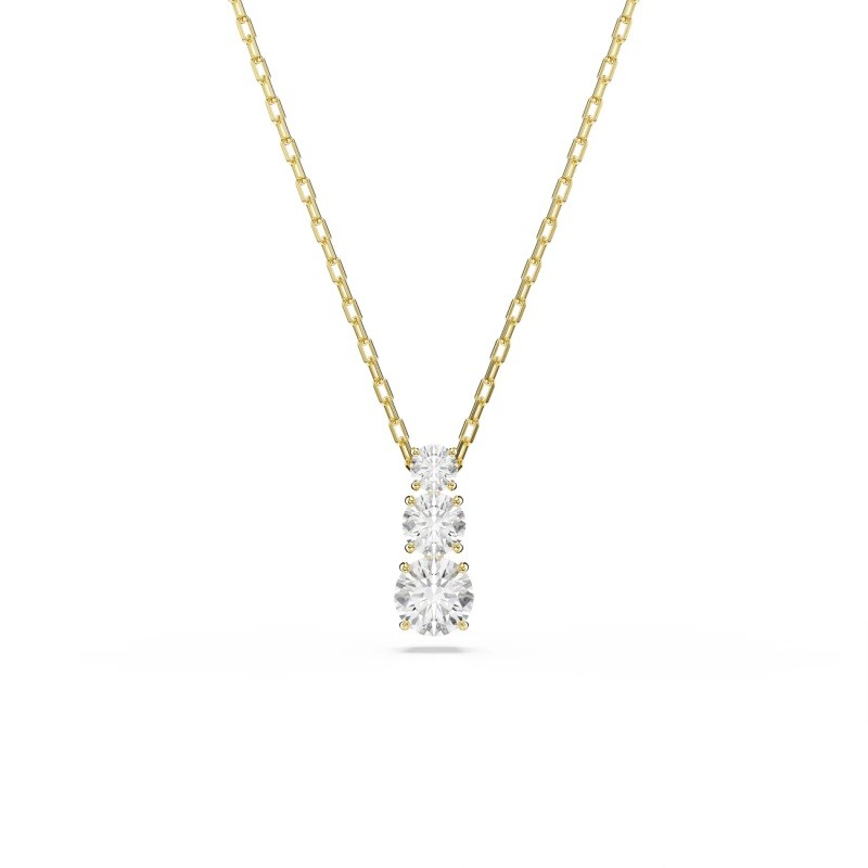 Stilla Attract Pendant Round Cut White Gold-tone plated