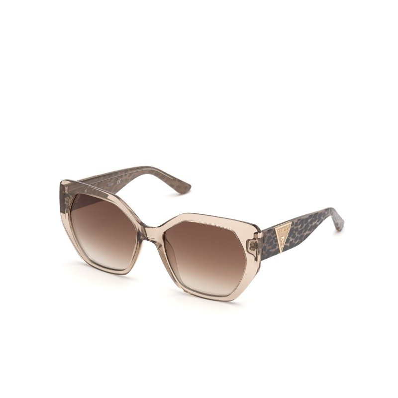 Shiny beige Geometric Sunglasses