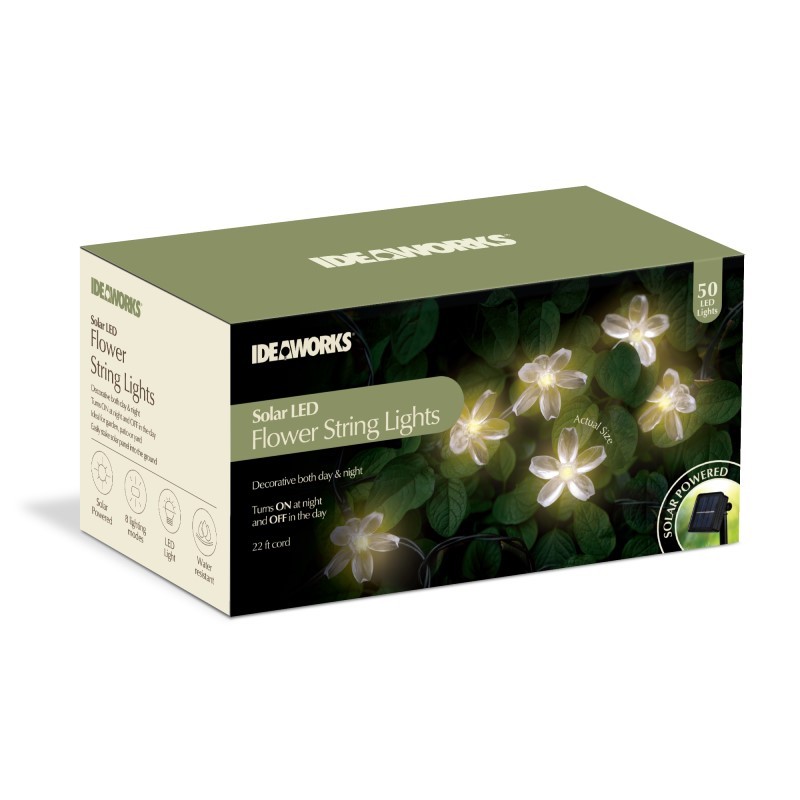 Solar Flower String Lights – 50ct