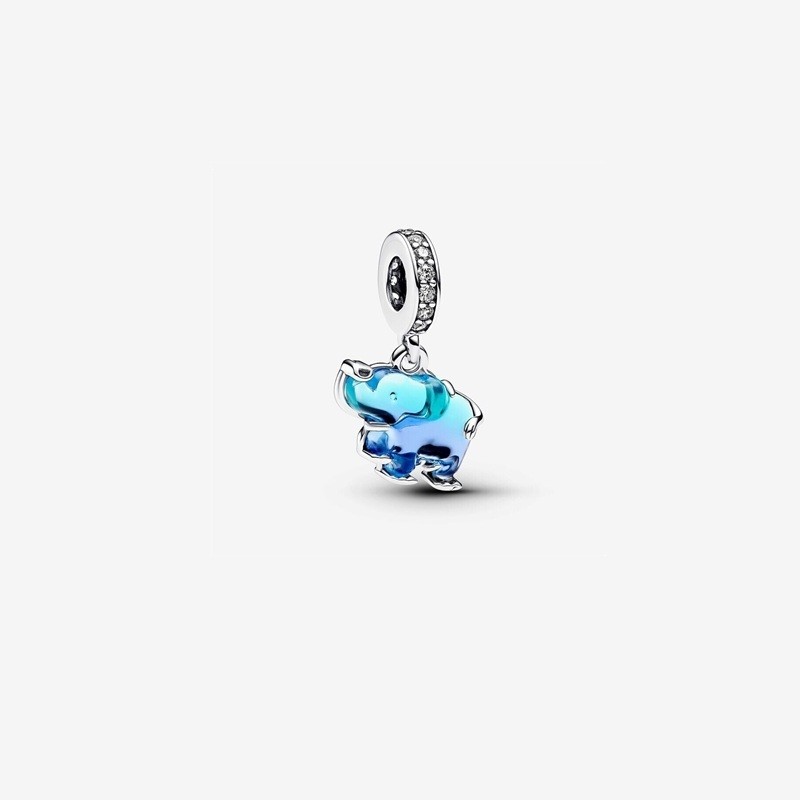 Elephant Murano Glass Charm