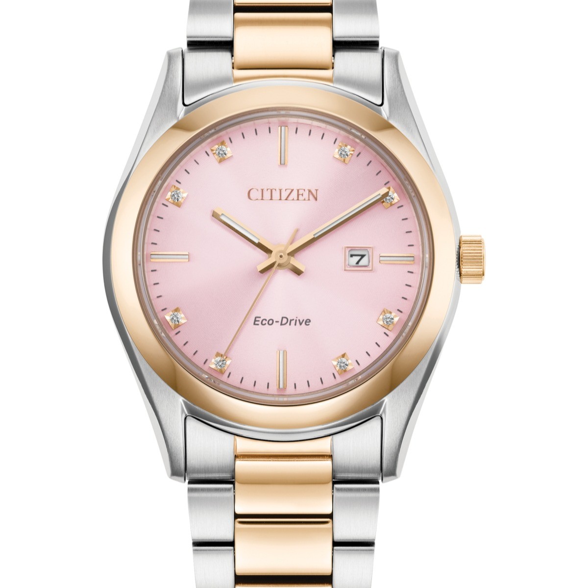 Eco-Drive Stainless Steel Bracelet watch, Pink