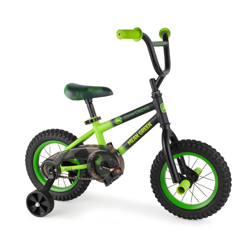 Mean Green Kid's Bicycle with Removable Training Wheels