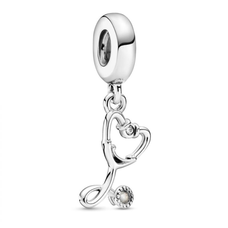 Stethoscope Heart Dangle Charm