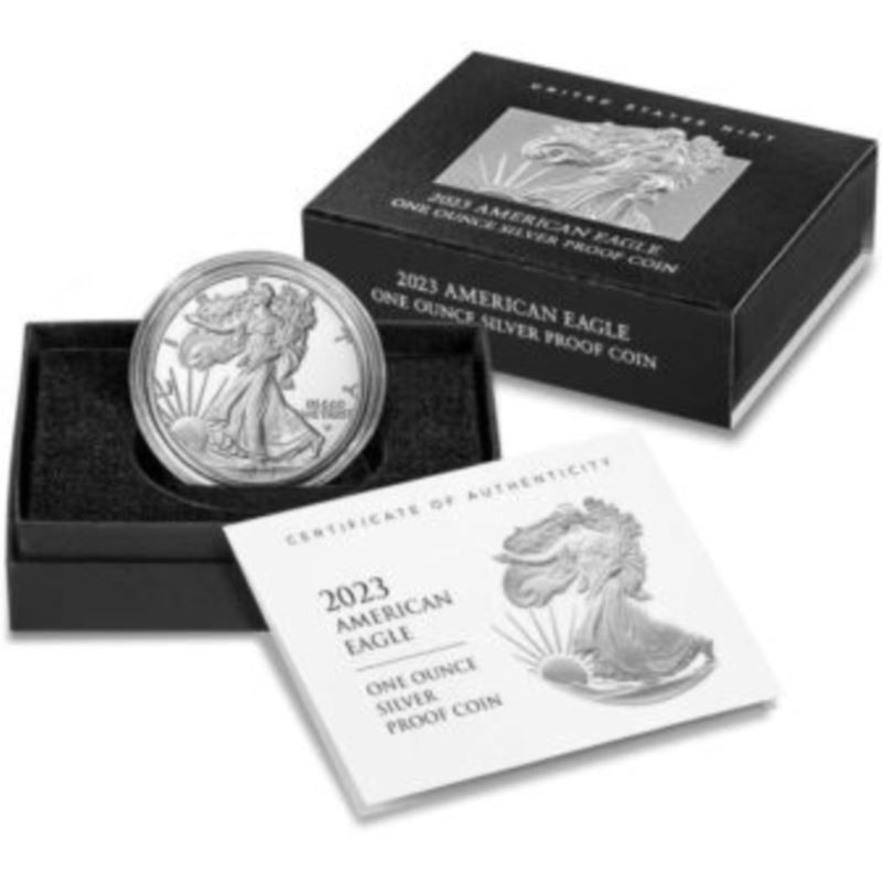Set Of 6 Coins US Treasury American Eagle Proof One Ounce Silver Coin Current Dates