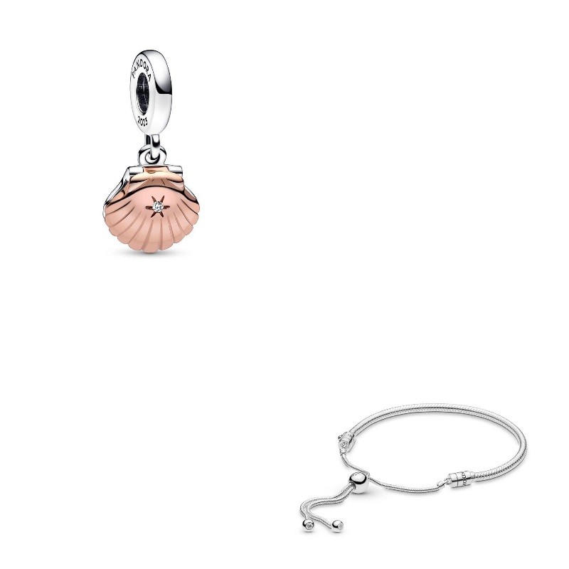 Friendship Bracelet - Sea Shell & Treated Pearl Dangle