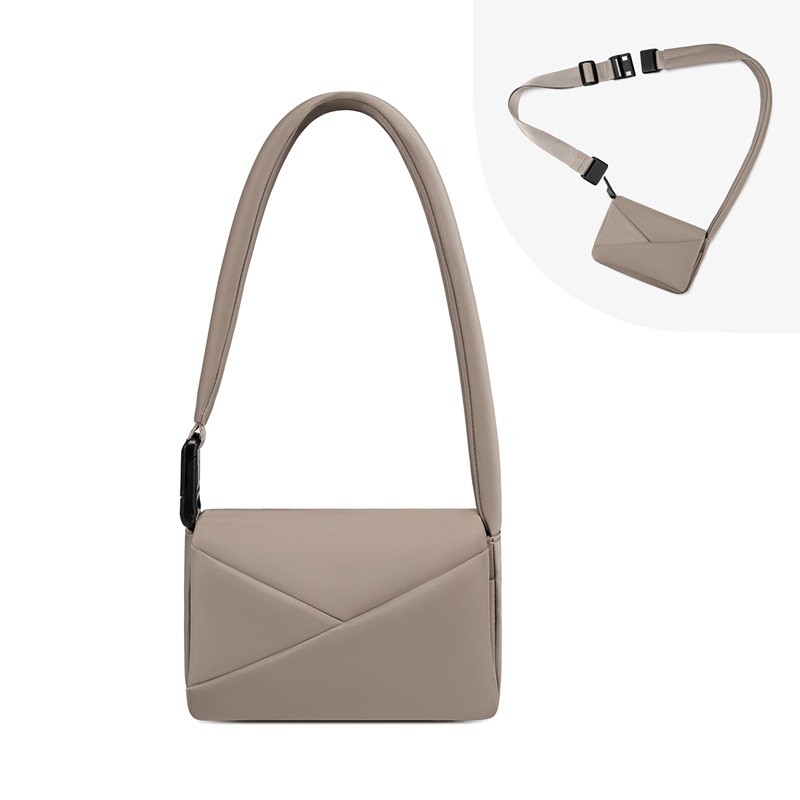 Mini Origami Flap Crossbody & Handbag - Champage Taupe