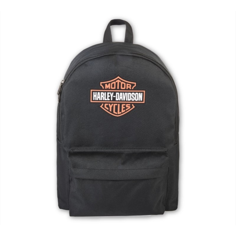 Graphic Backpack - (Black/Orange)