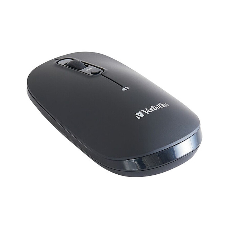 Black Multi-Device Wireless Rechargeable Optical Mouse