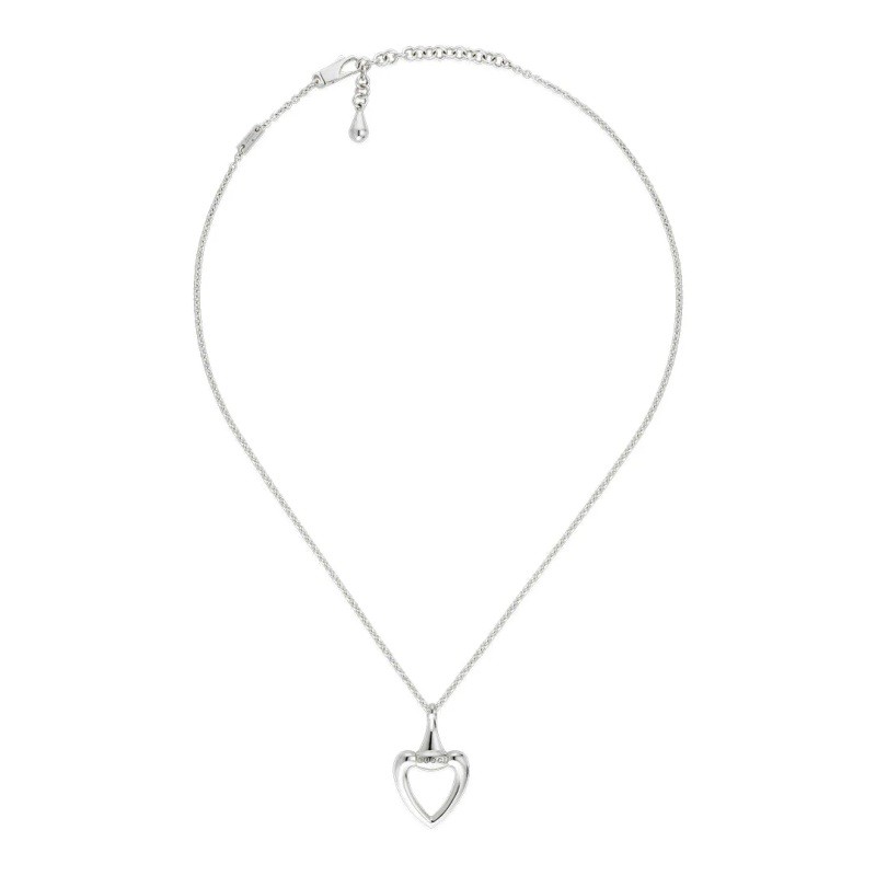 HEART NECKLACE 45CM SILVER