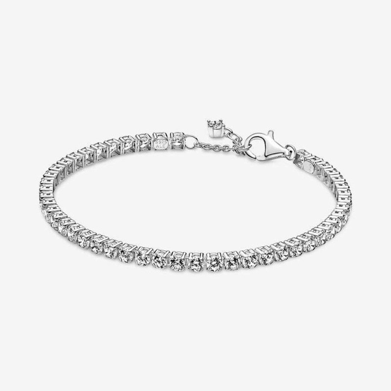 Sparkling Tennis Bracelet Size Clear