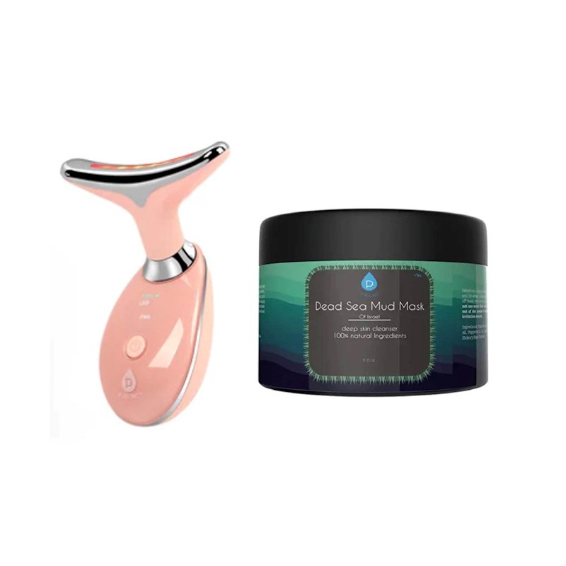7‑in‑1 LED Light Therapy Beauty Wand with EMS Lift + Dead‑Sea Mud Mask 8 o