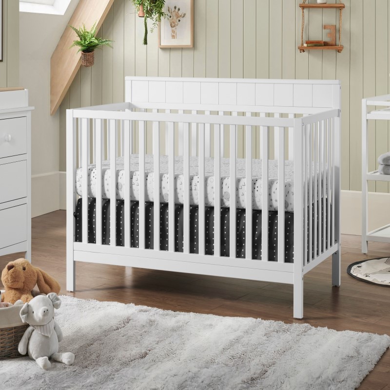 Logan 4 in 1 Convertible Crib (Snow White)