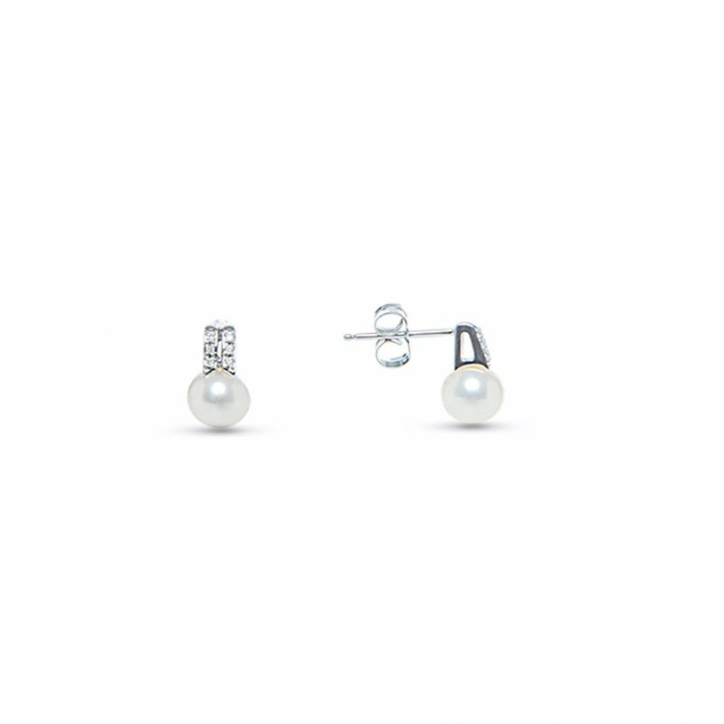Diamond Mini Bar Earrings