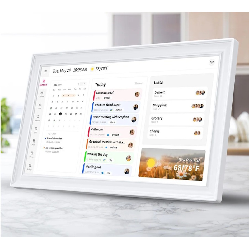 Touch 15.6" Smart Family Calendar with Touch Screen Display