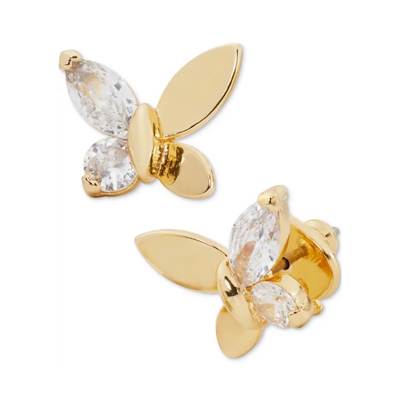 Social Butterfly Stud Earrings - Gold