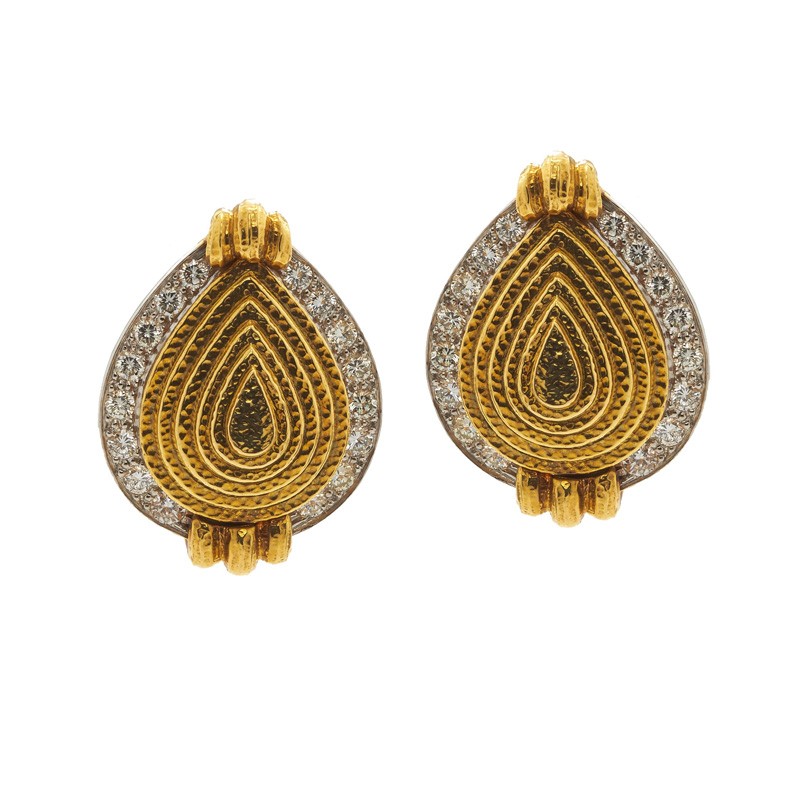 Concentric Pear Earrings