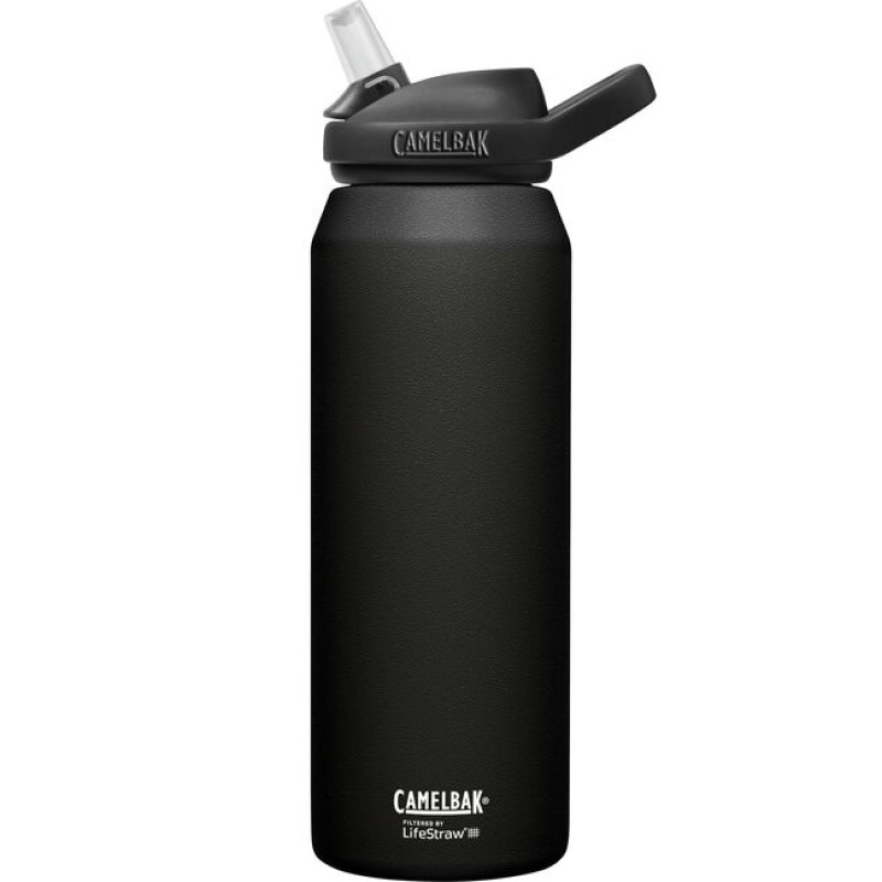 Eddy Filtered by LifeStraw 32 Ounce Vacuum Insulated SS Bottle - (Black)