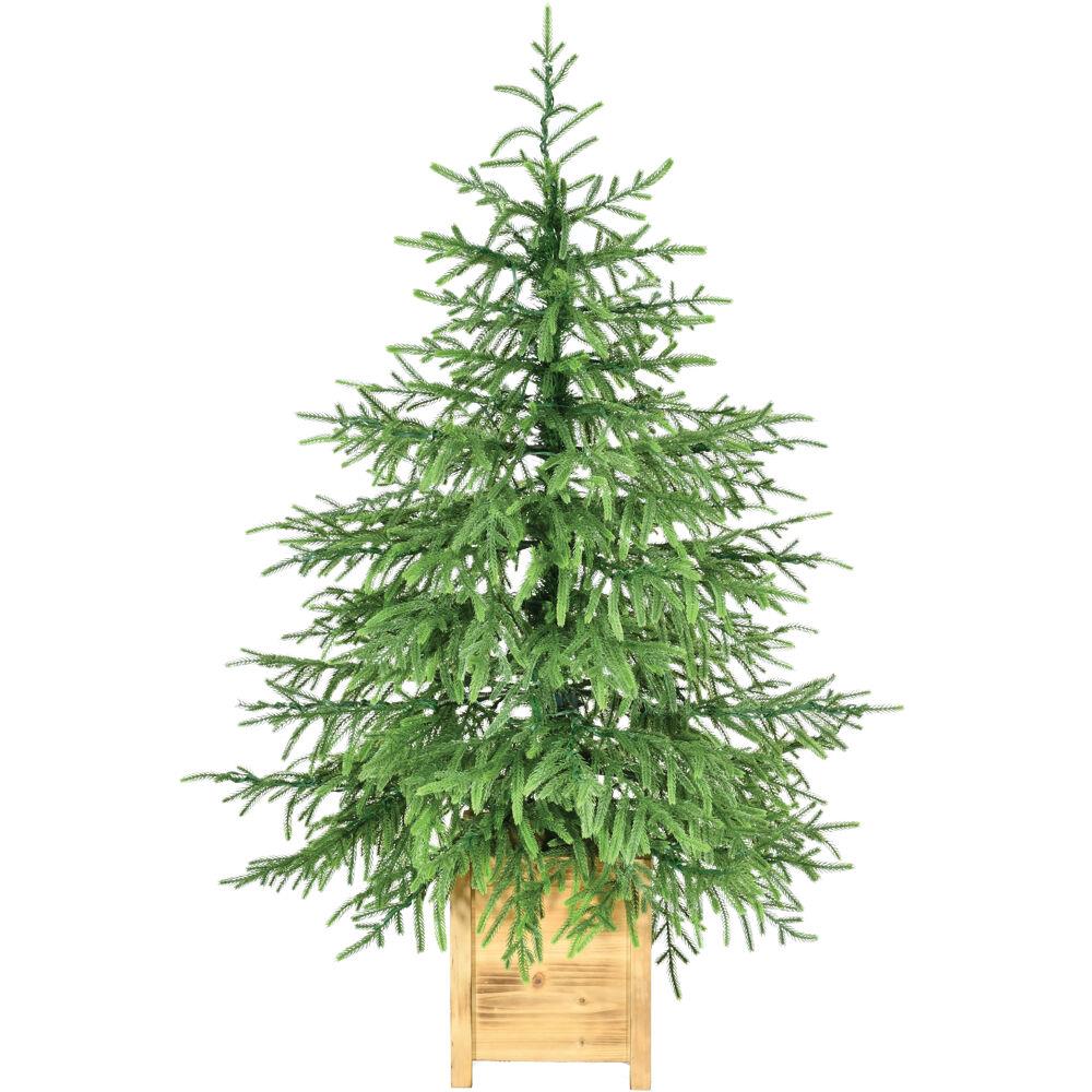 Farm 4 Ft Real Feel Artificial Christmas Trees with LED Lights