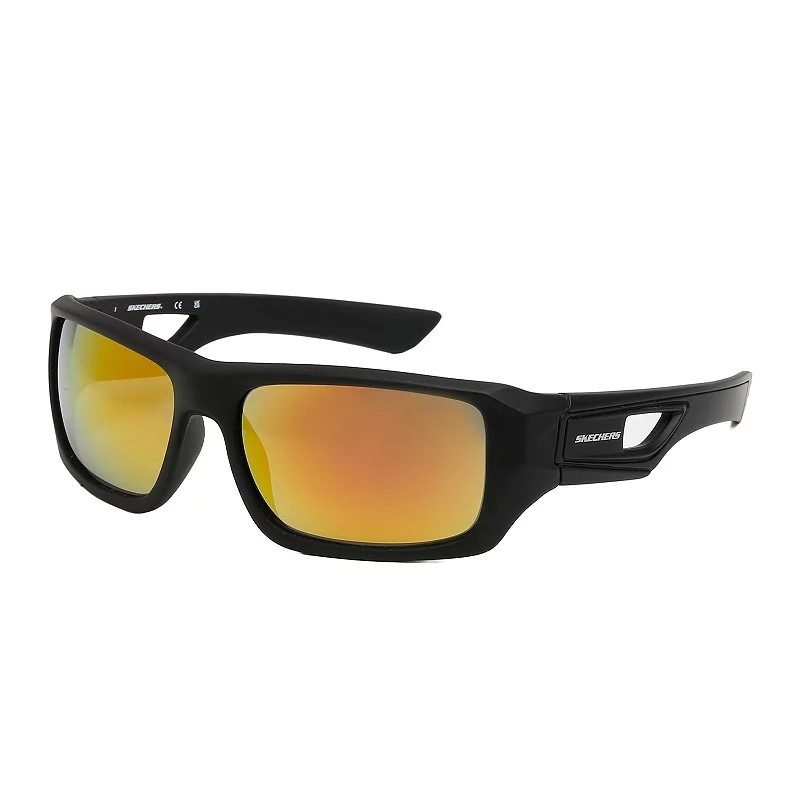 Skechers matte black Rectangular Sunglasses