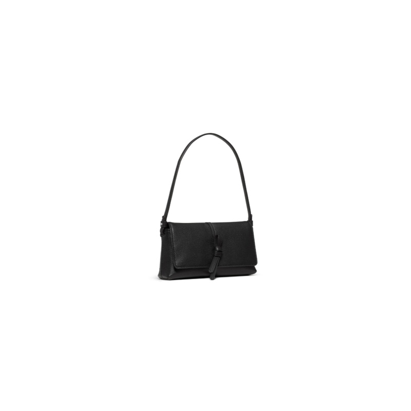 Loop Small Flap Shoulder Bag Black