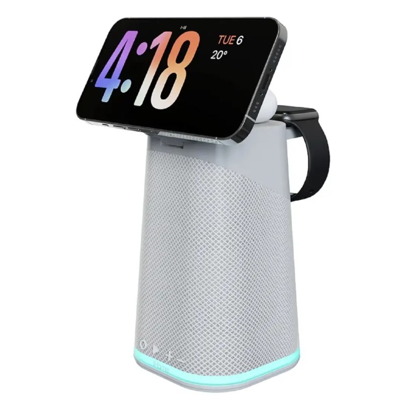 PowerTower Triple Wireless Charging Speaker
