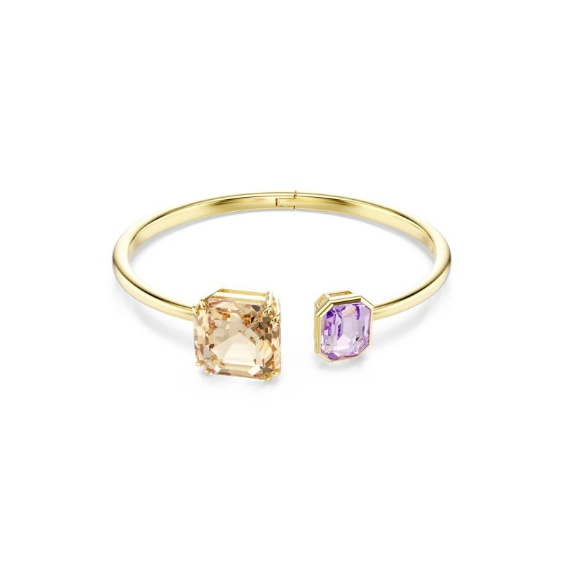 Millenia Bangle Octagon cut Multicolored Gold-tone plate-Medium