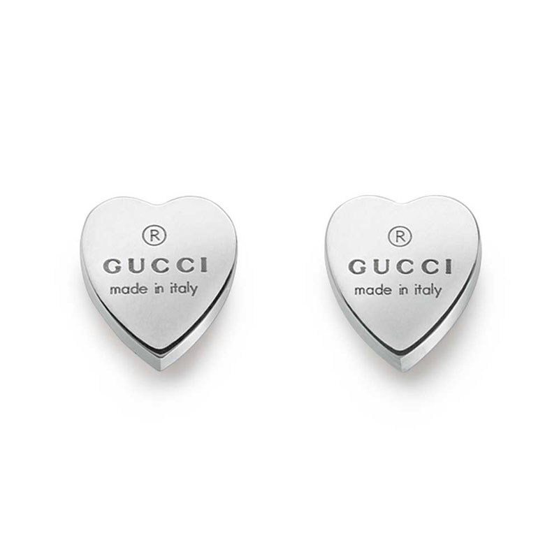 Engraved Heart Stud Earrings