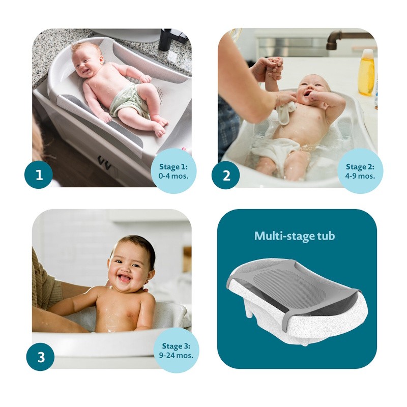 First Suds 3 Stage Tub with Non-slip Infant Sling