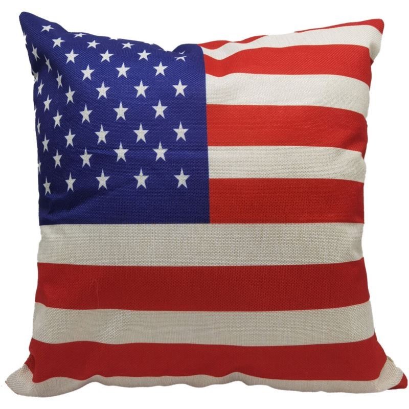 15.5 Inch American Flag Accent Pillow, Indoor Patriotic Decoration