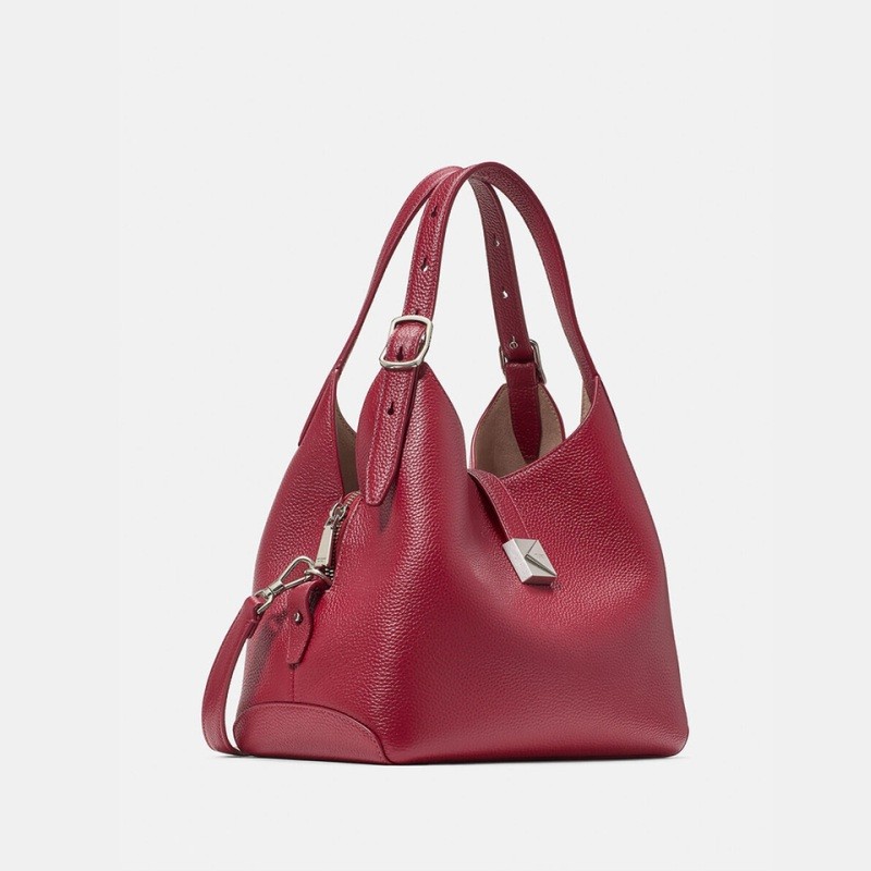 Med Crossbody Tote - Red Jam