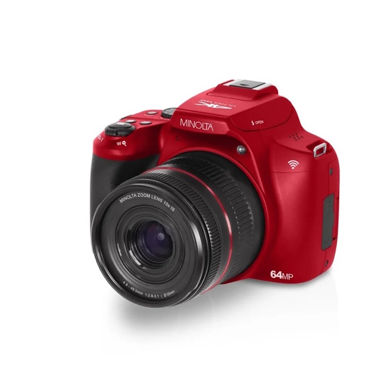 64MP/4K Ultra HD 10X Optical Zoom Bridge Camera - (Red)